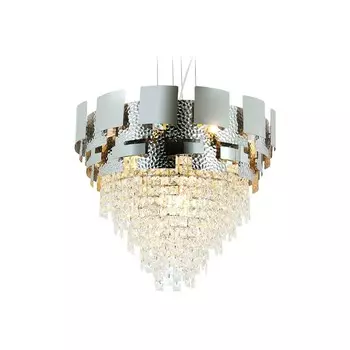 Люстра подвесная с хрусталём Ambrella light, Traditional, TR5242, E14, цвет серебро