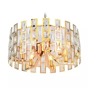 Люстра подвесная с хрусталём Ambrella light, Traditional, TR5061, E14, цвет золото