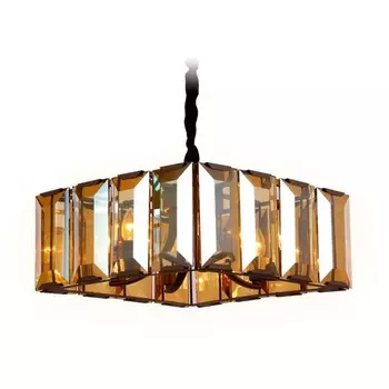 Люстра подвесная с хрусталём Ambrella light, Traditional, TR5150, E14, цвет кофе