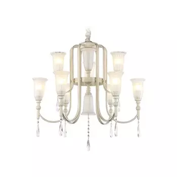Люстра подвесная с хрусталём Ambrella light, Traditional, TR3248, 9хE14, цвет бежевый, золото