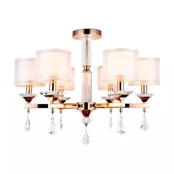 Люстра подвесная с хрусталём Ambrella light, Traditional, TR4535, 6хE14, цвет золото