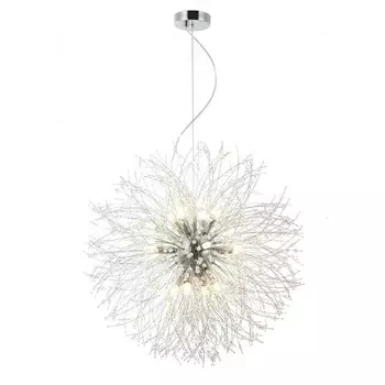 Люстра подвесная Salut 12xG9 40Вт, размер 60x60x65-150 см, цвет хром