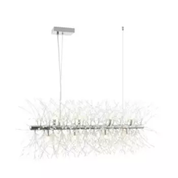 Люстра подвесная Salut 12xG9 40Вт, размер 94x45x50-150 см, цвет хром