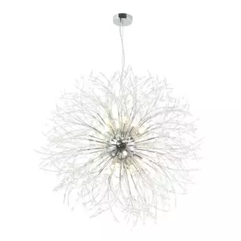 Люстра подвесная Salut 16xG9 40Вт, размер 80x80x85-150 см, цвет хром