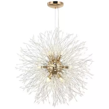 Люстра подвесная Salut 16xG9 40Вт, размер 80x80x85-150 см, цвет золото