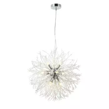 Люстра подвесная Salut 9xG9 40Вт, размер 50x50x55-150 см, цвет хром