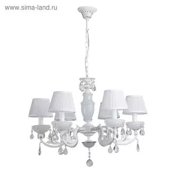 Люстра подвесная "Селена" 6x40W E14 белый 70x70x115см