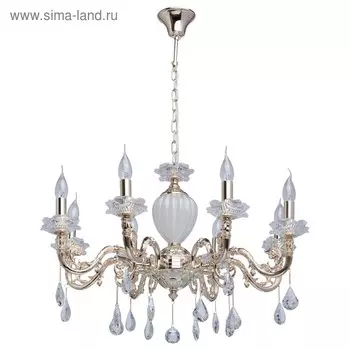 Люстра подвесная "Селена" 8x60W E14 золото 84x84x117см