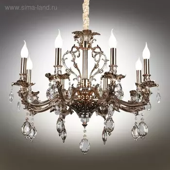 Люстра подвесная Senis 8x40Вт E14 Золото 70x70x125см