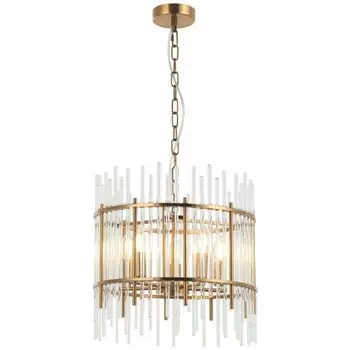 Люстра подвесная Sia 5xE14 40Вт, размер 40x40x46-150 см, цвет бронза