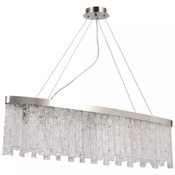 Люстра подвесная Stilfort Frostyle 8xE14 40Вт, размер 120x25x40-100 см, цвет глянцевый никель