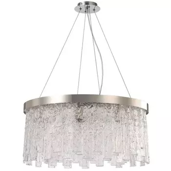 Люстра подвесная Stilfort Frostyle 8xE14 40Вт, размер 60x60x40-100 см, цвет глянцевый никель