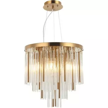 Люстра подвесная Style rain 6xE14 40Вт, размер 40x40x53-150 см, цвет бронза