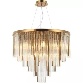 Люстра подвесная Style rain 9xE14 40Вт, размер 60x60x65-150 см, цвет бронза