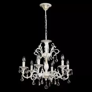 Люстра подвесная «Свеча», 6x60W E14, белый 56x56x116 см