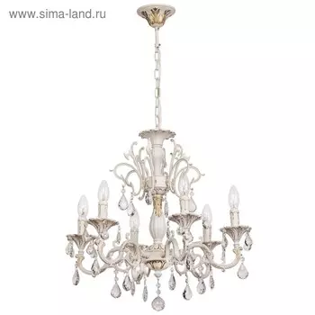 Люстра подвесная «Свеча», 6x60W E14, белый 56x56x116 см