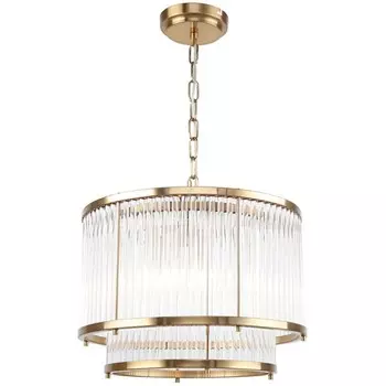 Люстра подвесная Two-one 4xE14 40Вт, размер 40x40x40-92 см, цвет бронза