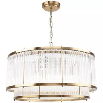 Люстра подвесная Two-one 6xE14 40Вт, размер 60x60x40-92 см, цвет бронза