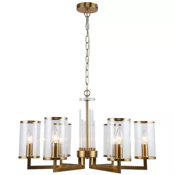 Люстра подвесная Vase 6xЕ14 40Вт, размер 65,5x65,5x50-85 см, цвет бронза