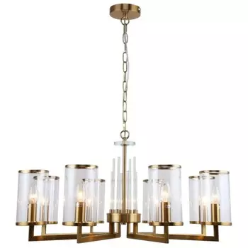 Люстра подвесная Vase 8xЕ14 40Вт, размер 75x75x50-85 см, цвет бронза