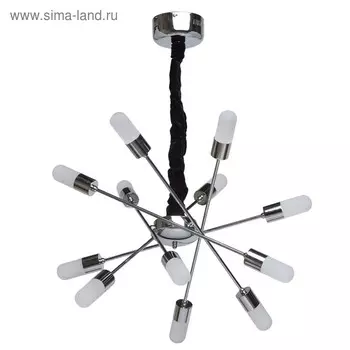 Люстра подвесная "Вега" 12x3W LED хром 60x60x122см