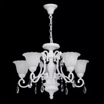 Люстра подвесная "Версаче" 5x60W E27 белый 72x72x386см