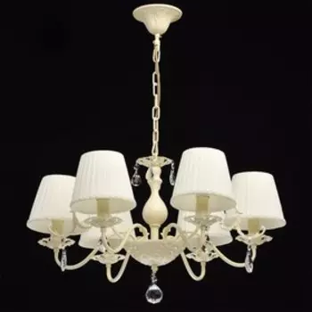 Люстра подвесная "Виталина" 6x40W E14 бежевый 58x58x110см