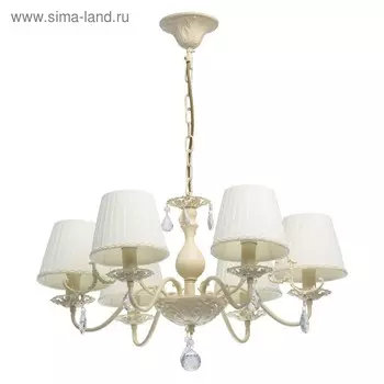 Люстра подвесная "Виталина" 6x40W E14 бежевый 58x58x110см