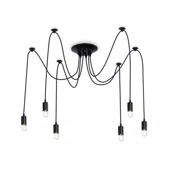 Люстра подвесная в стиле лофт Ambrella light, Traditional, TR8178, 6хE27, цвет чёрный