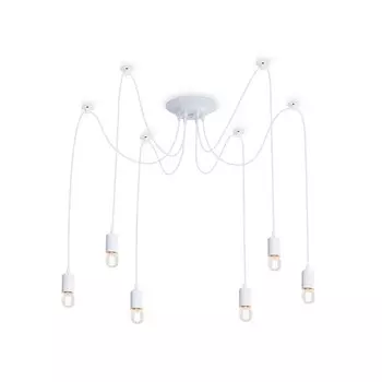Люстра подвесная в стиле лофт Ambrella light, Traditional, TR8177, 6хE27, цвет белый
