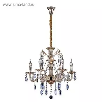 Люстра подвесная «Жулитта», E14, 6x60W золотой 57x57x115 см