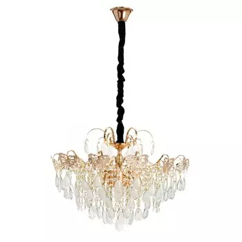 Люстра «Полина» 860 Вт Е14 золото 606041 см SVK