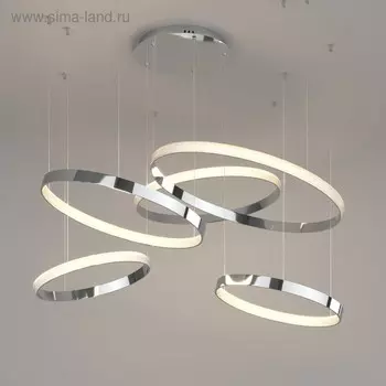 Люстра Posh, 160Вт LED, 3300-6500К, 8000лм, цвет хром