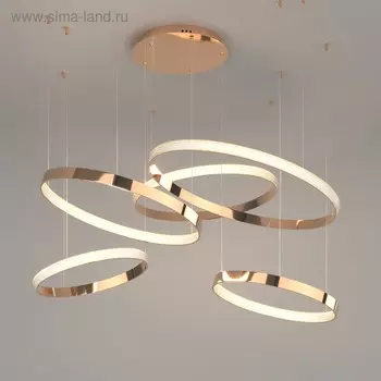 Люстра Posh, 160Вт LED, 3300-6500К, 8000лм, цвет медь