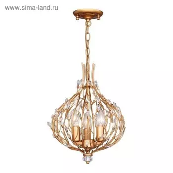 Люстра Postumus 3x40Вт E14, золото, коричневый 33x33x38 см