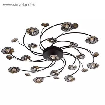 Люстра потолочная "Адриатика" 53W LED кофейный 100x100x8см