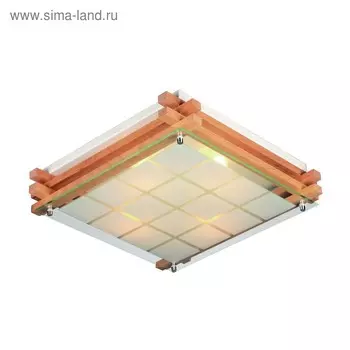 Люстра потолочная "Агнета" E14, 4x40W белое дерево 40x40x9см