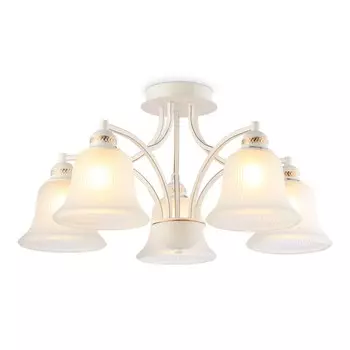 Люстра потолочная Ambrella light, Traditional, TR3050, 5хE27, цвет белый, золото