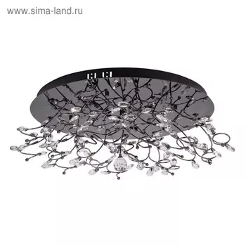 Люстра потолочная "Амелия" 12x20W G4 никель 72x72x22см