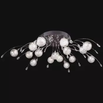 Люстра потолочная "Амелия" 16x20W G4 хром 100x100x28см