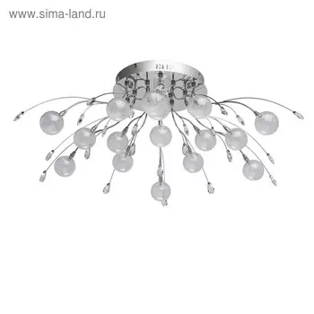 Люстра потолочная "Амелия" 16x20W G4 хром 100x100x28см