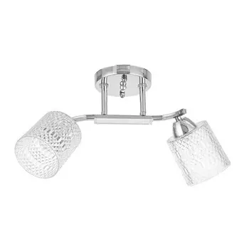 Люстра потолочная "Амис" E27 2х40Вт хром 44х17х22см