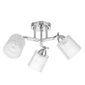 Люстра потолочная "Амис" E27 3х40Вт хром 47х47х22см