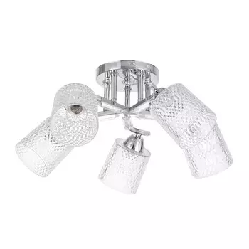 Люстра потолочная "Амис" E27 5х40Вт хром 52х52х22см