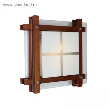 Люстра потолочная «Аннализа» E14, 2x40W орех 28x28x9см