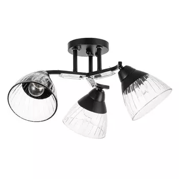 Люстра потолочная "Аррон" E27 3х40Вт черный 49х49х24см