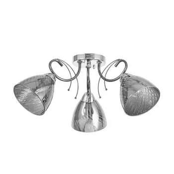 Люстра потолочная Белл 3х40Вт Е27 Хром, Черный хром 57x57x22 см