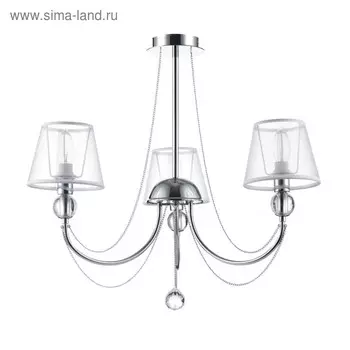 Люстра потолочная Beverly 3x40W E14, хром 63x63x58 см