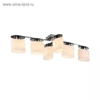 Люстра потолочная Bice 6x40W E14 хром 39x88x20см