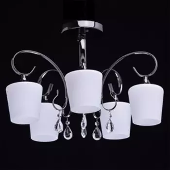 Люстра потолочная «Блеск», 5x60W E27, никель 50x50x38 см